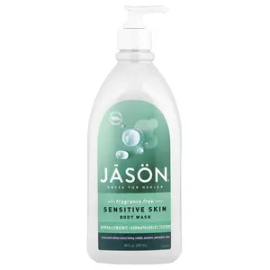 Jason Natural Body Wash, Sensitive Skin, Fragrance Free, 30 fl oz (887 ml)