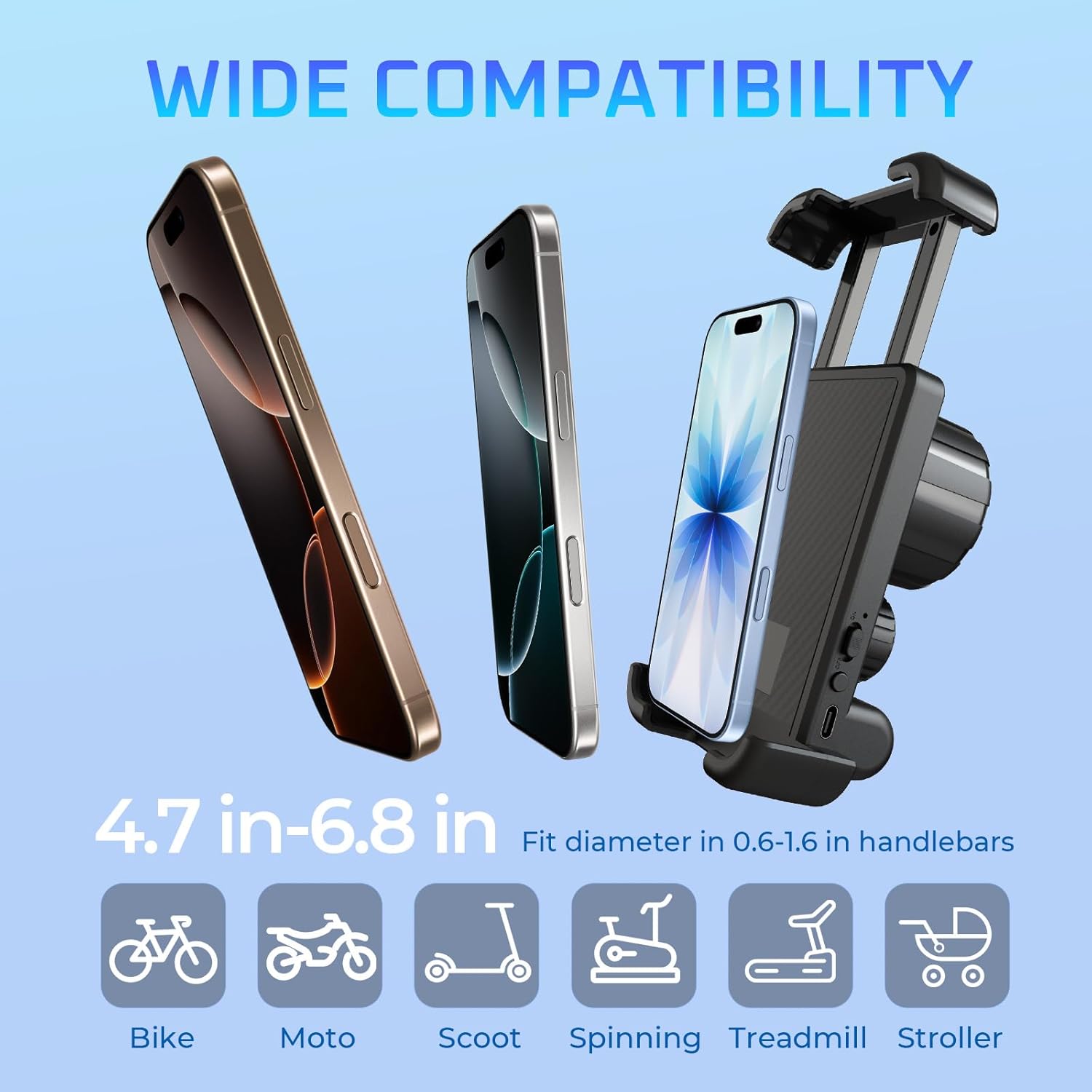Induction Sound Phone Holder Speaker Heavy Duty Anti-Shake Universal Phone Stand for Motorcycle Bicycle Scooter Riding Navigation Induction Sound Phone Holder Speaker Heavy Duty Anti-Shake Universal Phone Stand for Motorcycle Bicycle Scooter Riding Navigation