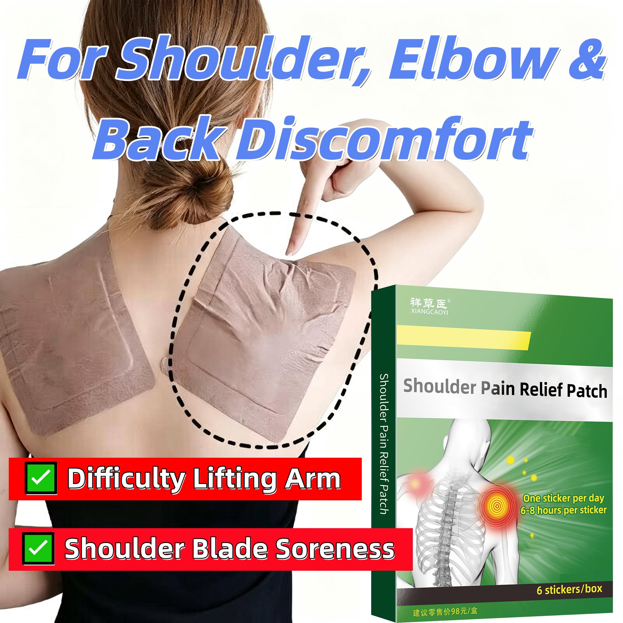 6 Patches Shoulder Relief Plaster, Relieve Shoulder & Shoulder Blade Soreness, Stiffness, Difficulty Lifting Arm, Limited Range of Motion, Arm Ache