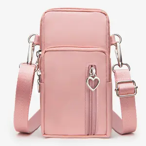 Unisex Crossbody Shoulder Bag Mini Design, Lightweight Fitness Running Travel, Waterproof Nylon Material, Anti-Scratch Durable