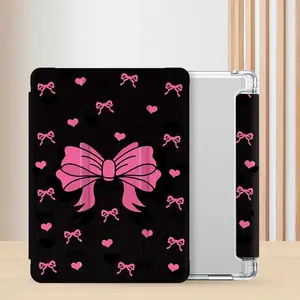 Bow & Heart Pattern Tablet Case, 1 Count Tablet Protective Cover, Tablet Protector for iPad Air4/5 10.9 Inch & Samsung & Lenovo Tab & Xiaomi Tablet