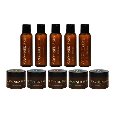 The Crowned Skin in the Tank TikTok Bundle - 5 Body Butter Colognes and 5 Body Oil Colognes - King, Reign, Monarch, Prince, Empire - 10 pack