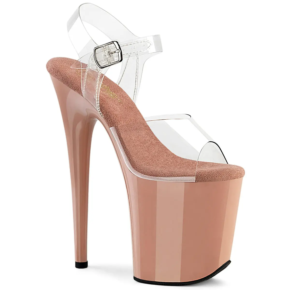 Pleaser 808 Women's Elegant Platform High Heel Sandals - Evening Shoe with Soft Heel, Zip Closure, Footwear, Classy