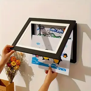 Foldable Magnetic A4 Art Frame, Cartoon Theme Display Stand, & Photo Holder, Ideal for Teen Arts & Photos, Home Office Decor Gift