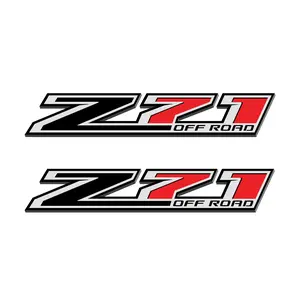 Z71 Offroad Truck Decals Bedside Stickers  / Black & Red 3D