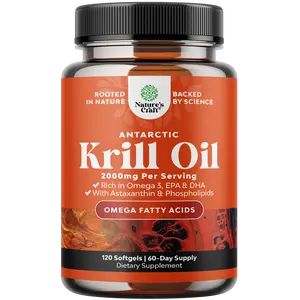 Krill Oil 2000mg per serving- 120 Softgels Fitness Healthcare