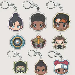 Cartoon Characters Game APEX Heros Bangalore Catalyst Bloodhound Acrylic Keychains Bag Hanging Pendant Jewelry Decoration Gifts