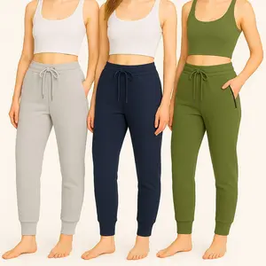 Women's 3 Pack Ultra Soft Fleece Pocket Joggers - Cozy, Comfortable & Stylish Fitness Trousers Fitness Outfit