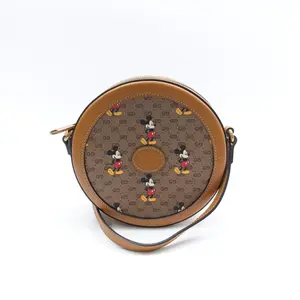 Pre-owned GUCCI Coated Canvas Shoulder Bags Disney Cookie Brown Shoulder Bag T10387862