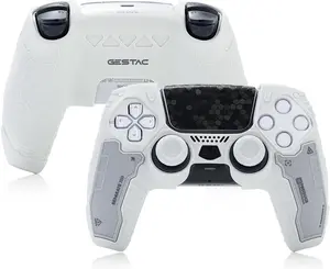 GeekShare G.S.TAC Tactical PS5 Controller Skin Set,Anti Slip Siicone Protective Cover Skin Case for PSS Wireless Controller with 2 Thumb Grip Caps and 2 Stickers