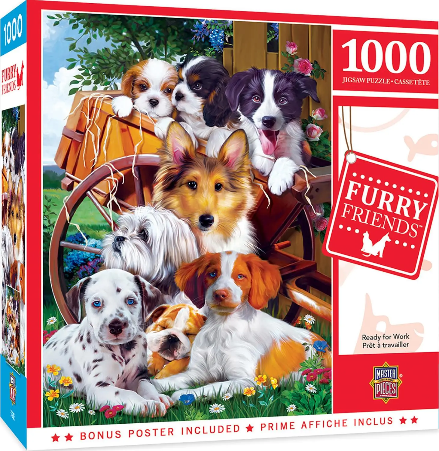 1000-Piece Furry Friends Ready for Work Jigsaw Puzzle, Puzzle Game for Toys & Hobbies Enthusiasts