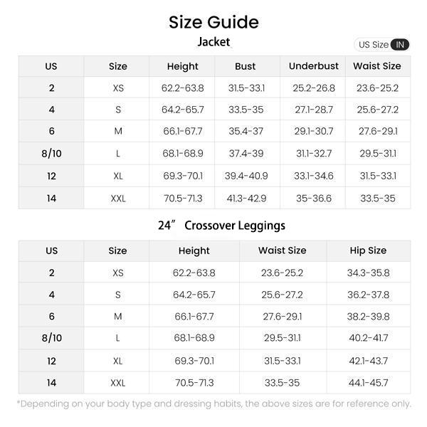 GLOWMODE 2PCS Slim-It BBL Jacket and 24" Crossover Yoga Leggings Daily Set TikTokShopBlackFriday