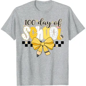 100 Days Of School For Teacher Girls Students T-Shirt Comfy Everyday T-Shirt