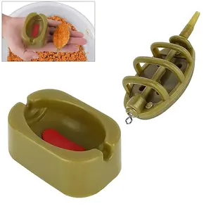 Fishing Feeder Set, 1 Count Fishing Feeder with 1 Count Rubber Mold, Outdoor Fishing Accessories, Fishing Supplies for Fishing Enthusiasts