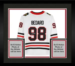 Framed Connor Bedard Chicago Blackhawks Autographed White Fanatics Breakaway Jersey - Fanatics Authentic Certified