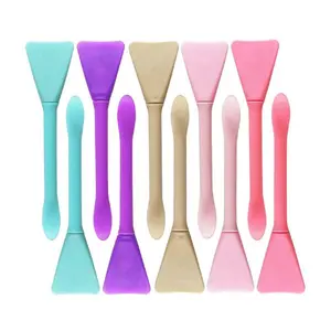 10PCS Silicone Face Mask Brushes Makeup Spatula Face Mask Applicator Skincare Spatula Lotion Spatula Face Cream Applicator Spa Makeup Tools for Facial Skin Care DIY Mask Mixing and Sampling Tool