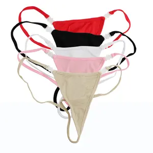 Flirtzy Mini Micro Stretchy Y Back G-String Thong with Breakaway Clasps, M/L, 5 Pack