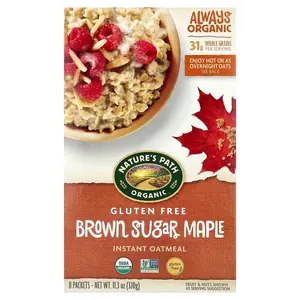 Nature's Path Organic Instant Oatmeal, Brown Sugar Maple, 8 Packets, 11.3 oz (320 g)