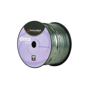 Accu-Cable 5 Pin DMX Cable - 300 ft. Spool Audio & Video Accessory, 22 awg Stranded, 0.15 x 19 Specs, 10.9 per ft, 15 lbs Weight