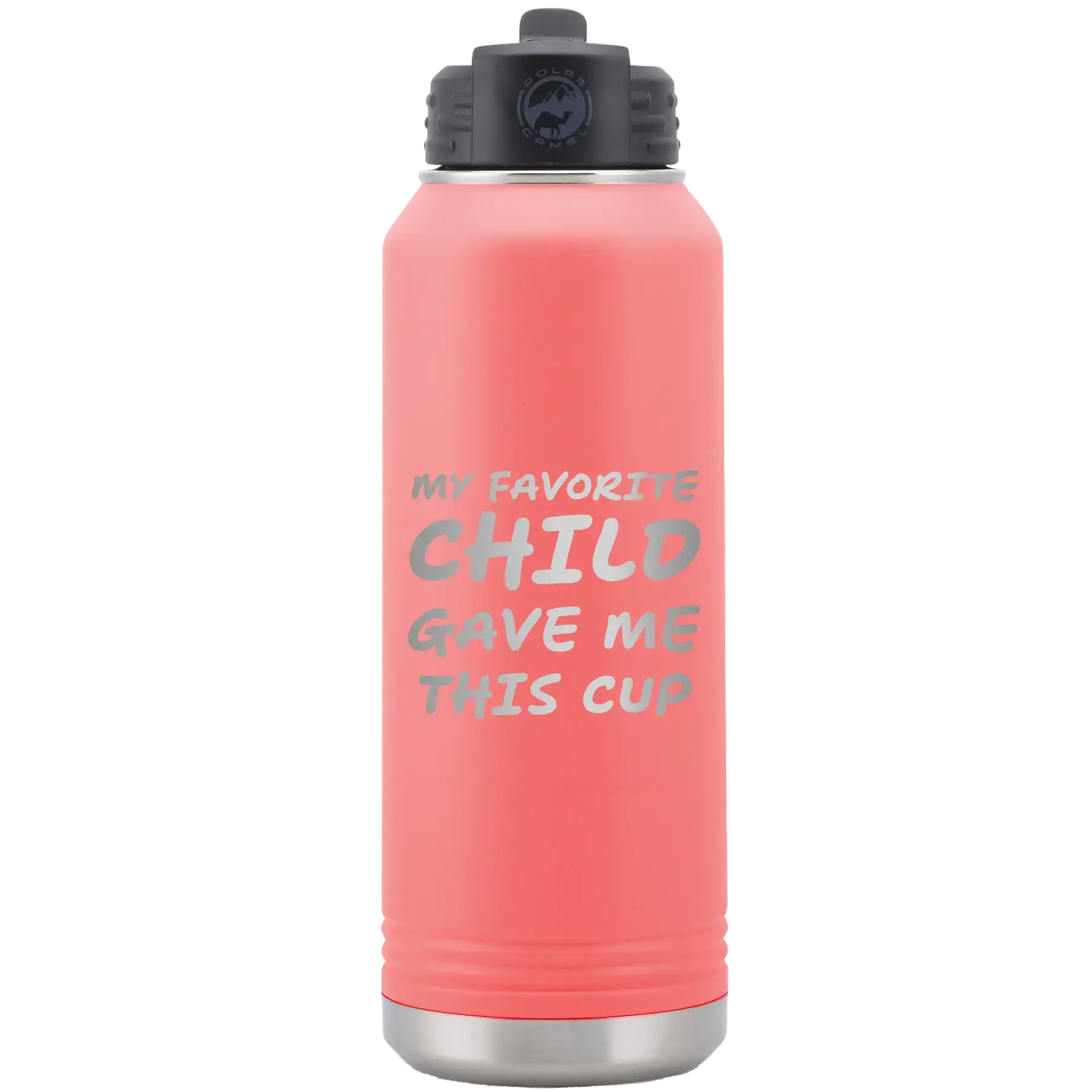 Personalized My favorite Child 32 oz Water Bottle - Coral