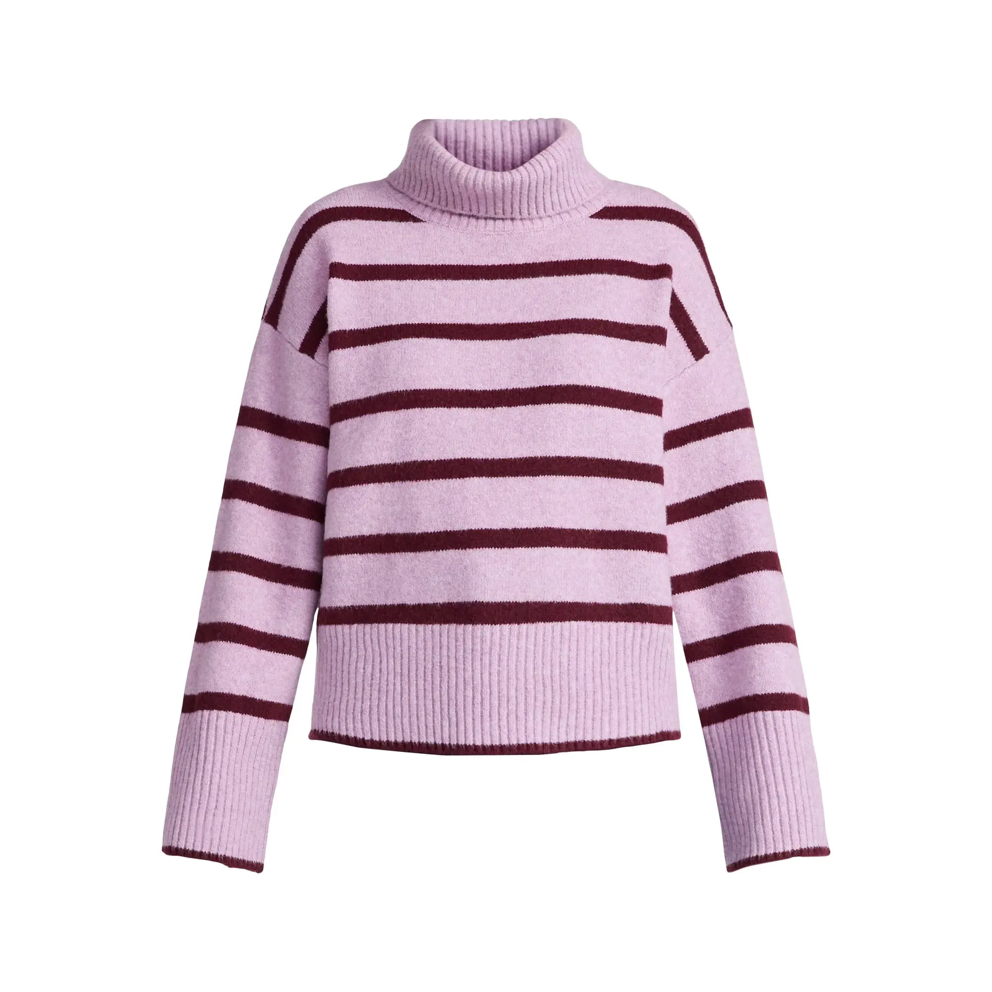 Time and Tru Women's Chunky Turtleneck Sweater – Cozy Long Sleeve Pullover Knit Top, Soft Midweight Fall Winter Jumper, Sizes XS–XXXL
