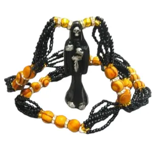 Santa Muerte Necklace Rosary (Collar)- Religious Decoration