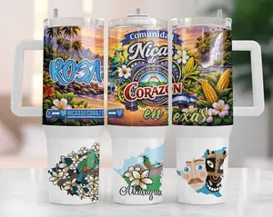 Vaso Térmico 40oz "Nicas de Corazón"  | Personalizado con Nombre y Estado | Edición Especial Comunidad