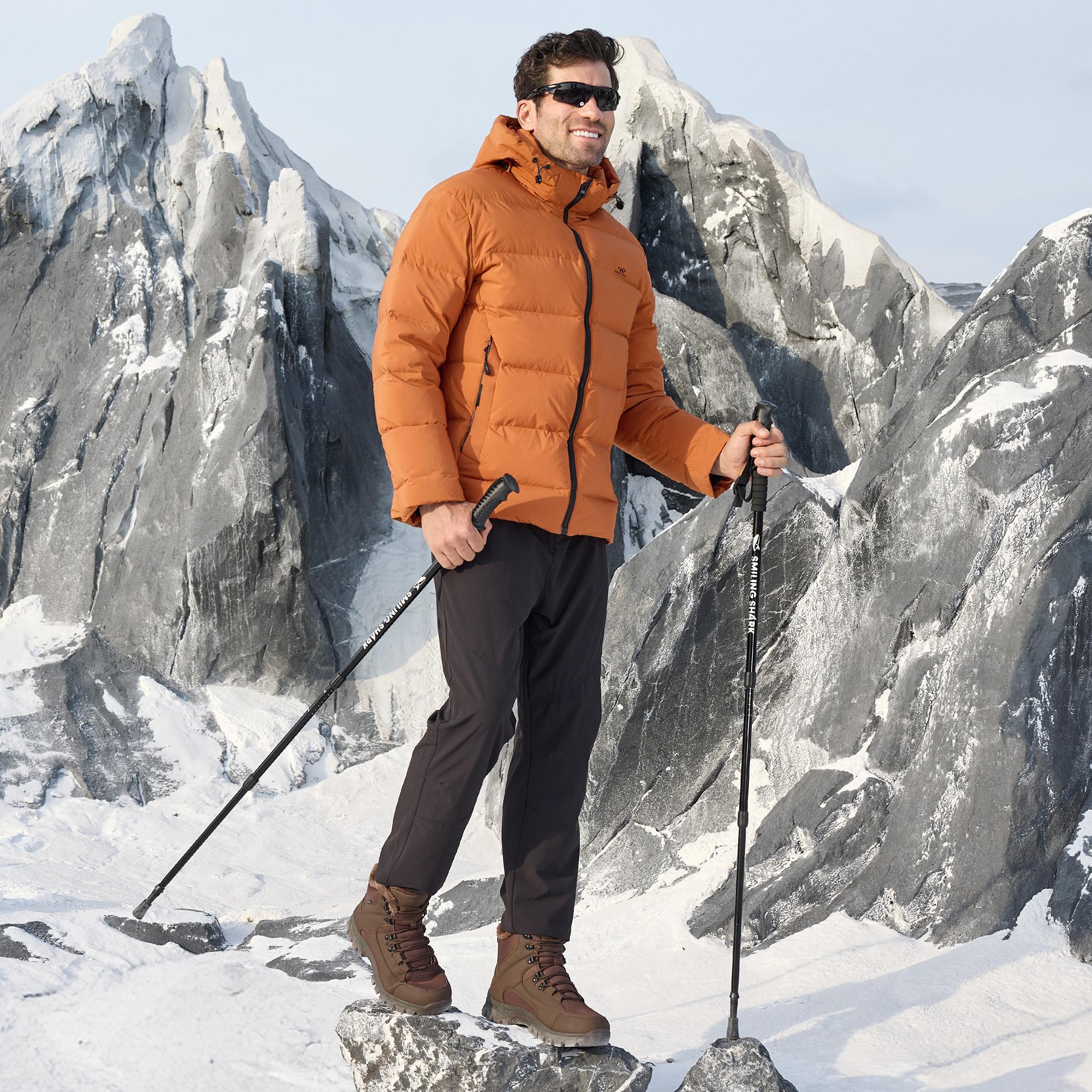 Fittington Men's Wolfwalk Winter Boots V3 Black Waterproof Insulated Mid Calf Snow Boots with Slip-Resistant Outsole & Plush Fur Lining for All-Day Comfort