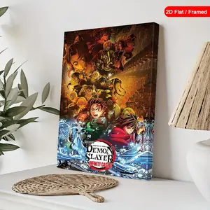 Classic Anime Art Framed Poster Set, Wooden Wall Art, Perfect Gift for Japanese Manga Lovers, Ideal Wall Decor for Bedroom Living Room Kitchen Dormitory Corridor