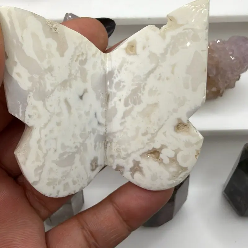 Flower Agate / Cherry Blossom Agate butterfly