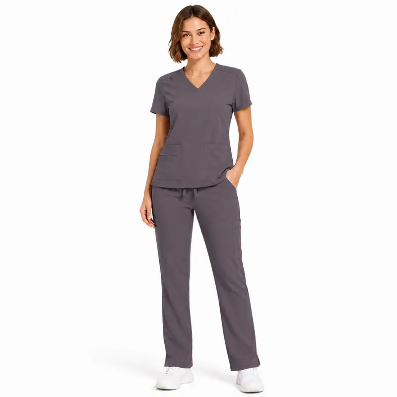 M&M Scrubs Women’s Stretch V-Neck Scrub Set – Cargo Pants & Top with Pockets, Cool Lightweight Medical Uniform for Nurses & Healthcare Professionals, Spandex, Uniforms