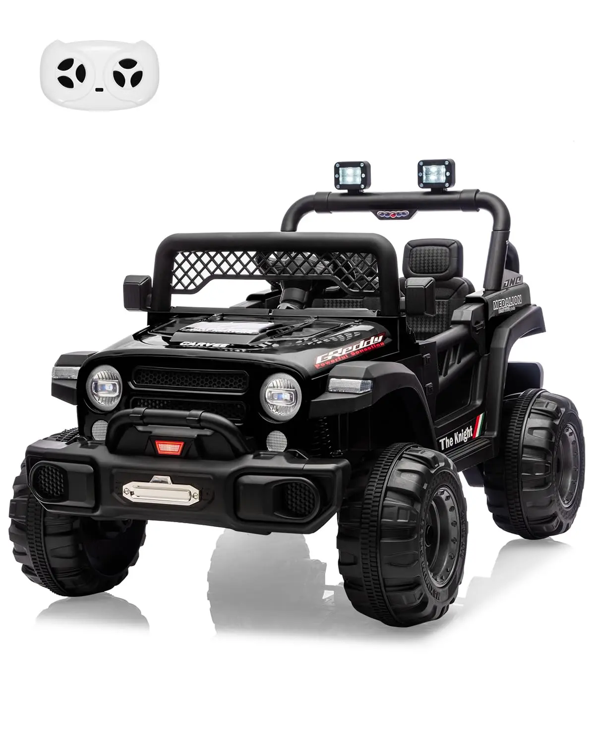 【Christmas Gift】12V Kids Ride On Car, 2 Seater Electric Toy Car for Toddlers and Children, Ride On Toys with Parent Remote Control, Battery-Powered w/Music & LED Lights