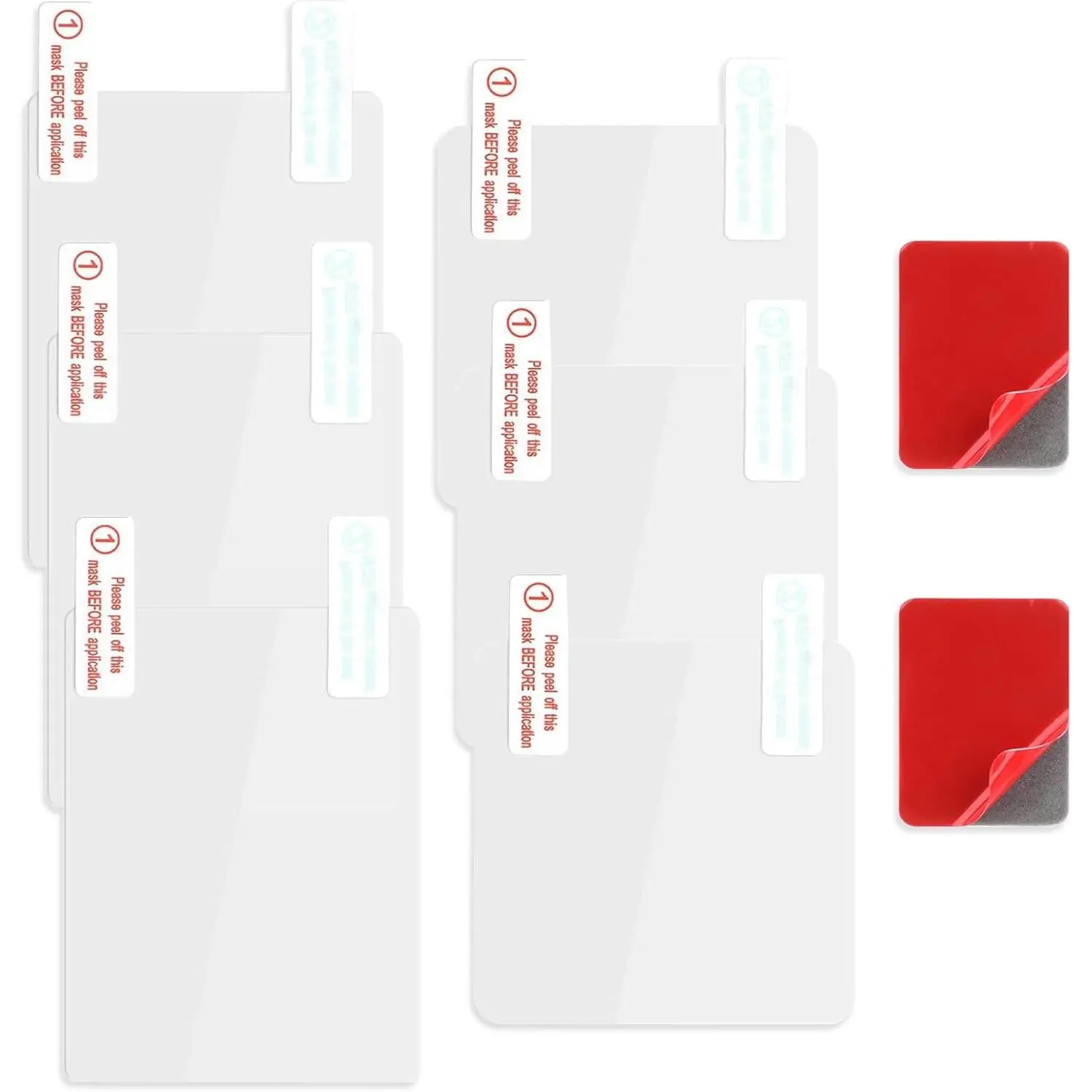 Electrostatic Film for  Cam, Sticker Shield for Windshields Double-Sided Adhesive Pad Electrostatic Stickers for  Cam Adhesive Clear Static Cling Films for Suction Cup Mounting