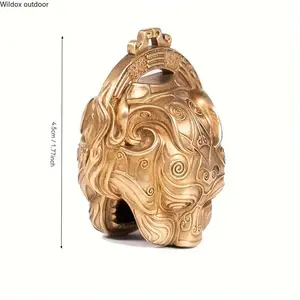 Prosperity Tiger Head Bell, Traditional Chinese Feng Shui Lucky Charm, Wealth Blessing Safety Talisman, Portable Evil Warding Pendant, Unique Decor for Home & Car