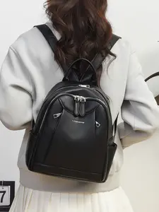 Women's Vintage Simple Fashion Backpack, Stylish Daypacks, Large Capacity Wear-Resistant Travel Bag, Casual Schoolbag for Students & Moms