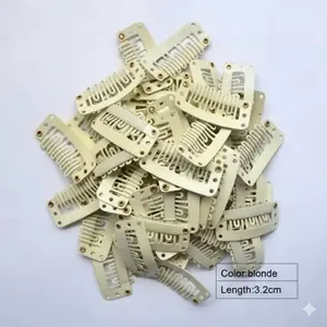 Zebaish U Shape Beige Metal Clips pack of 5 For Hair Extensions,Toppers And Wigs | Zebaish Wigs & Extensions