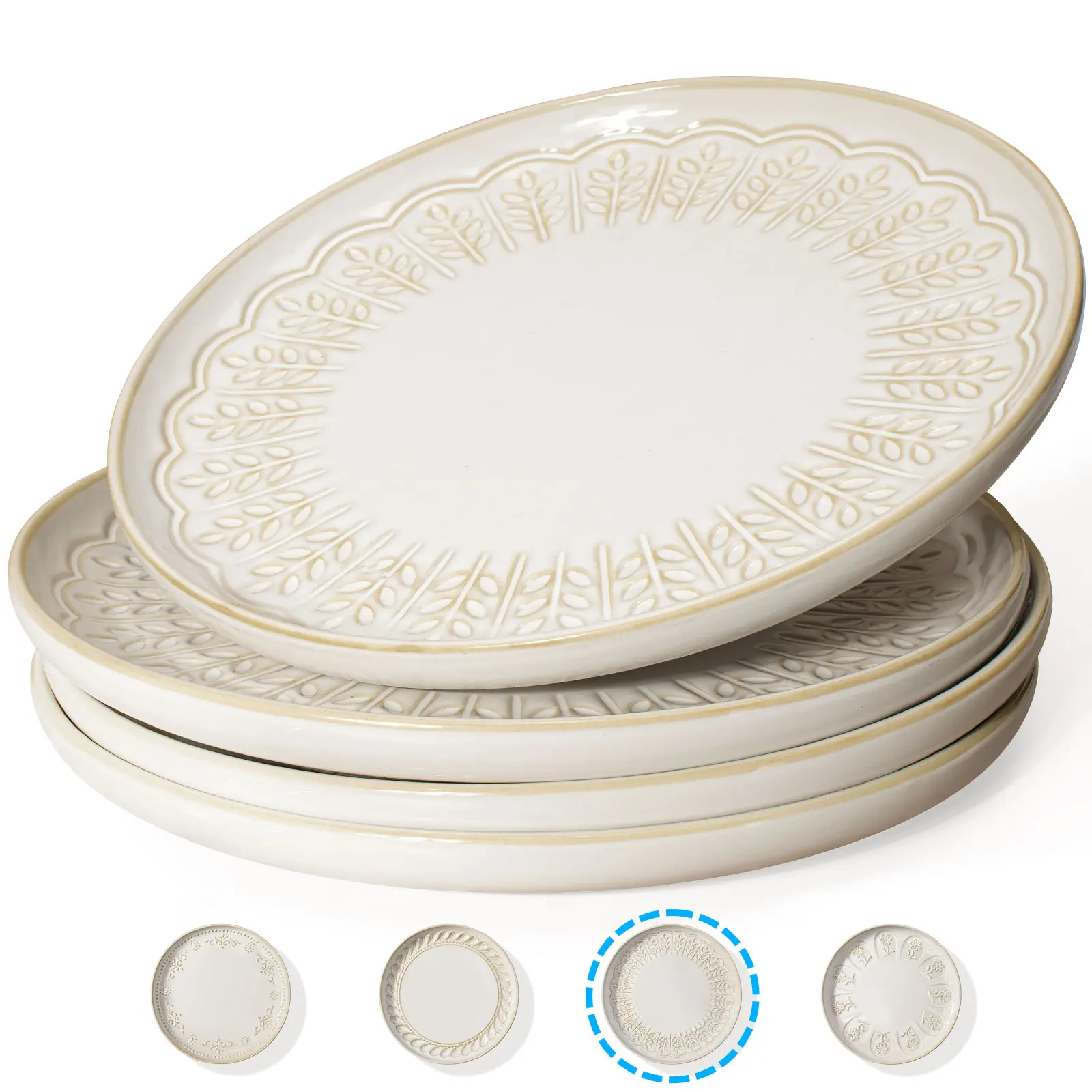 Wheat Leaf Dinner Plates 10.75 Inch