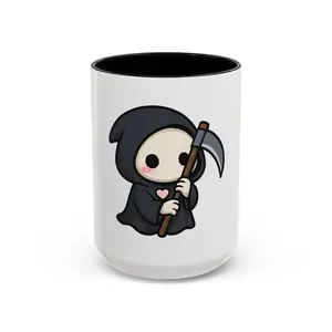 Cute Grim Reaper Accent Coffee Mug | 15oz