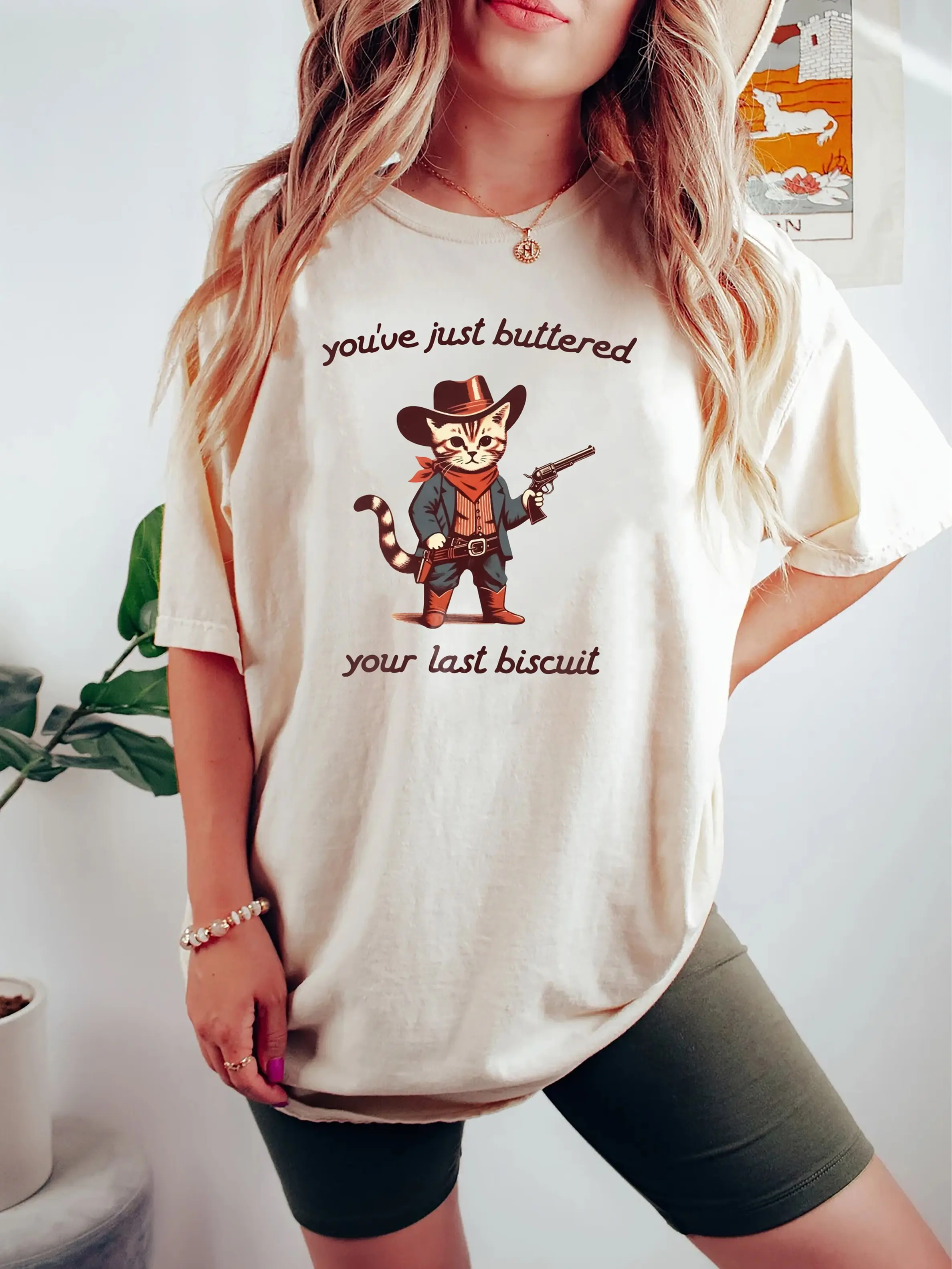 You've Just Buttered Your Last Biscuit Shirt, Funny Cowboy Cat Tshirt, Meowdy Partner Sweatshirt, Cozy Cat Sweatshirt