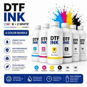 DTF Ink Bundle – CMYBk + 2 White (Premium Set)