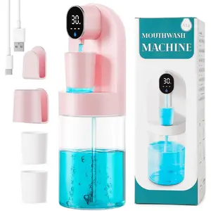 Automatic Mouthwash Dispenser for Bathroom, 21.12 oz Touchless  Mouth Wash Dispensers Bathroom Accessories Set with 4  Cups, 4 Modes Wall Mounted Mouth Wash Dispenser for  &