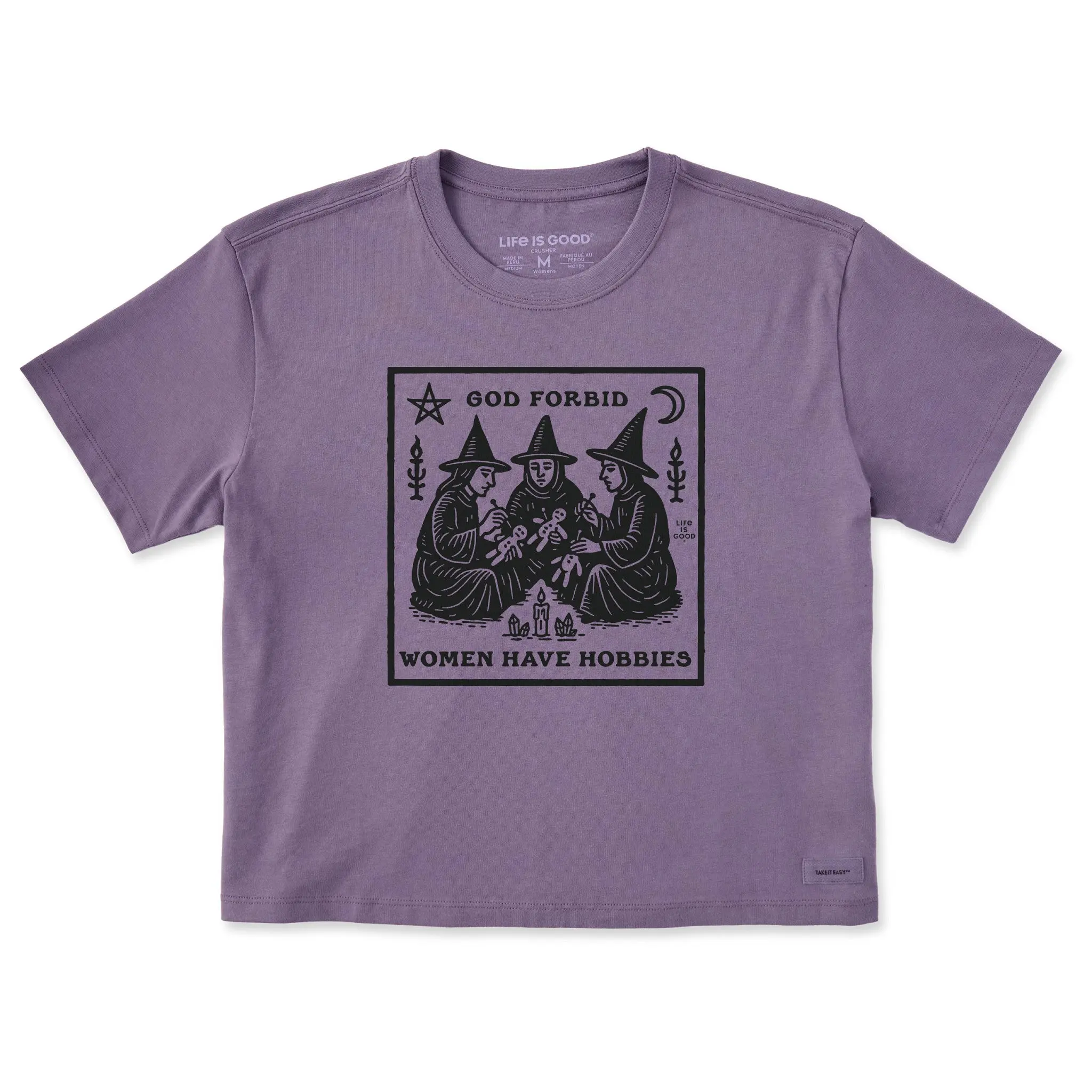 Women's Hobbies Short Sleeve Crusher Boxy Tee
