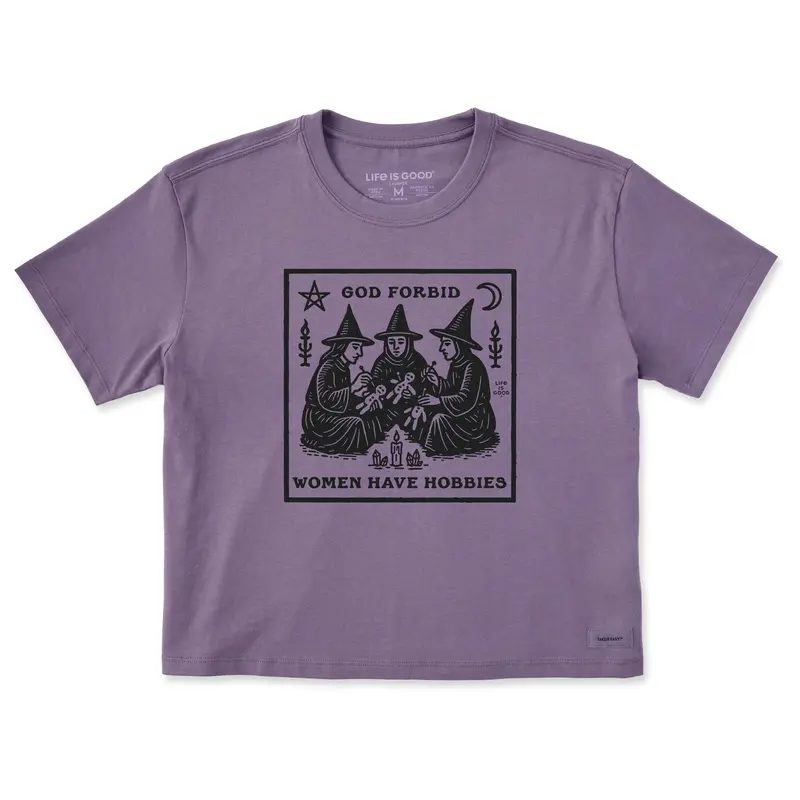 Women's Hobbies Short Sleeve Crusher Boxy Tee