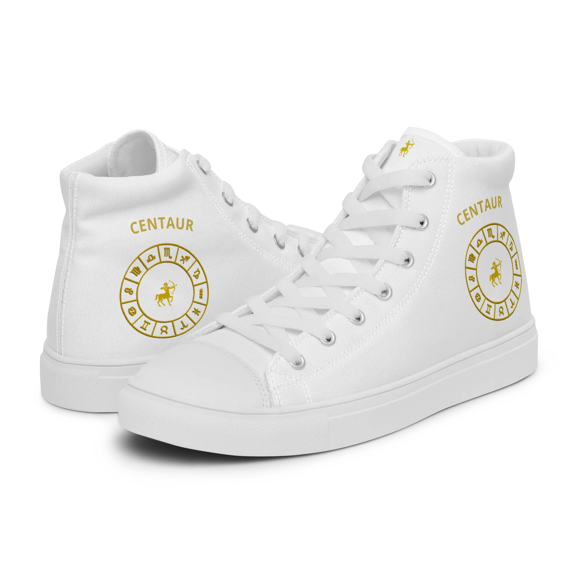 High Top Zodiac Wheel Canvas Shoes