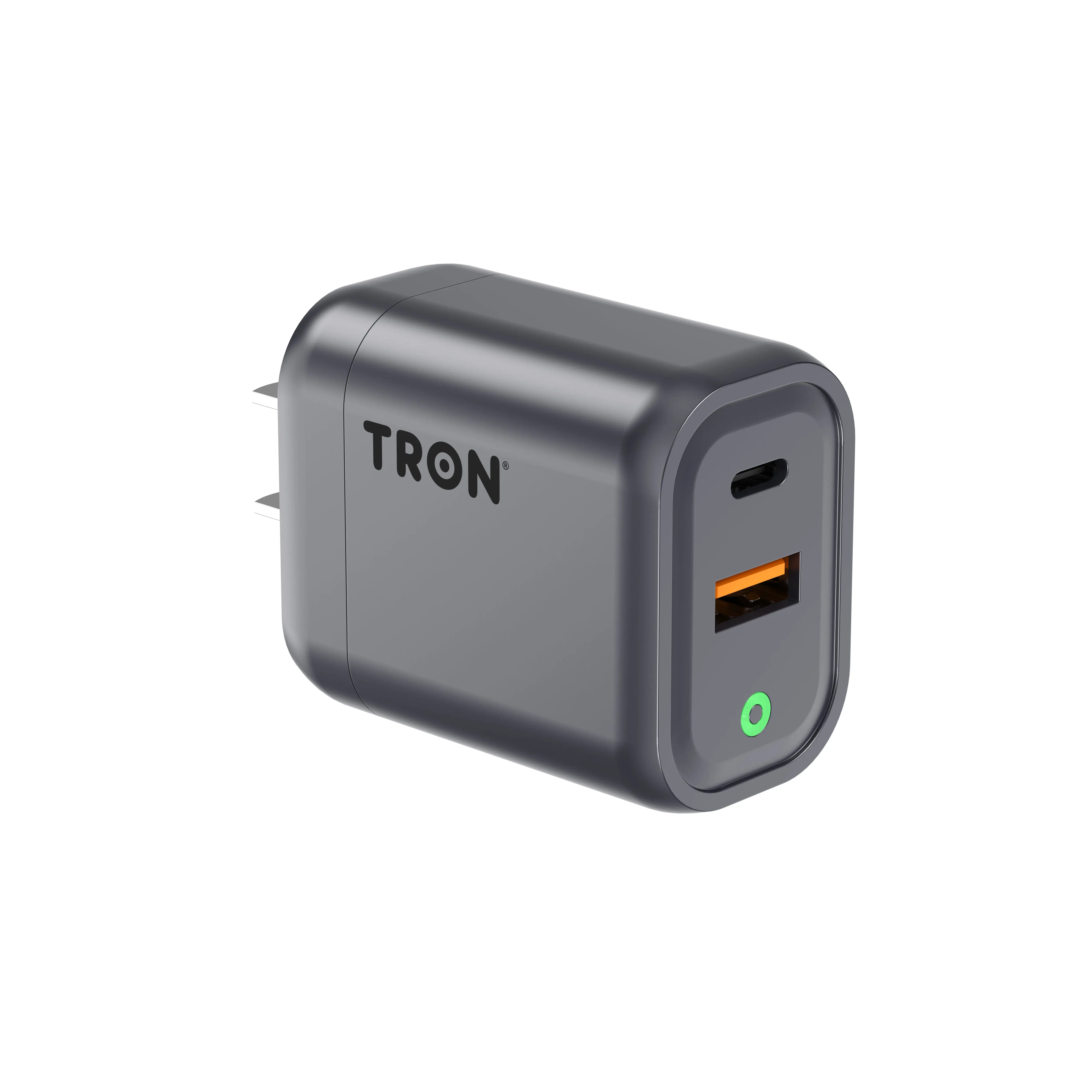 20W Dual-Port Power Adapter | USB-C PD + USB-A | LED Indicator | US Plug
