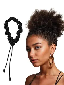 1pcs Adjustable Satin Hair Tie for Women and Girls, Soft Smooth Hair Band for Curls, Easy to Use Hair Accessory, All Seasons