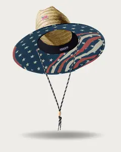 Lifeguard Straw Hat in Stars & Stripes