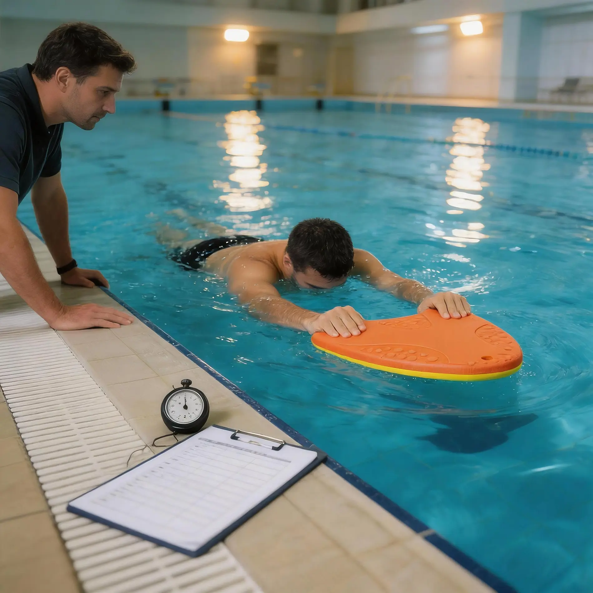 U-Shape EVA Swimming Kickboard for Unisex Adults with Ergonomic Hand Grips, Float Support for Pool Training & Water Fitness, Swimming Pool Accessories