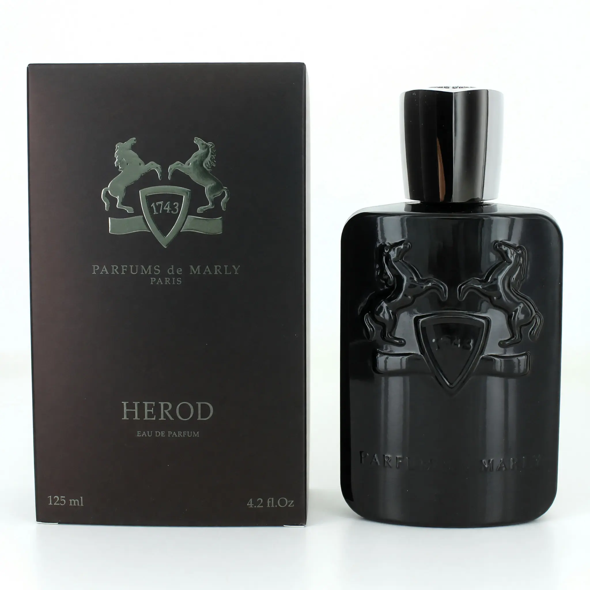 Parfums de Marly Herod by Parfums de Marly, 4.2 oz EDP Spray for Men, Vanilla Scents, Masculine Cologne, Wood, Spicy, Signature Scent, Long-Lasting, Masculine Boldness, Rich Aroma, Woody-Spicy, Cedar, 4.2 Fl Oz, Vanilla Base, Musk, Single Bottle, Woody &