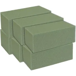 Dry Floral  Blocks 12-Pack -  Blocks for Flower Arrangements and Crafts - Dry Foams for Artificial , Silk Displays, Weddings - Green Bricks for DIY Decoration Projects